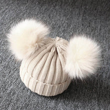 Load image into Gallery viewer, Cute Baby Hat Scarf Set Pompom Cartoon Infant Baby Girl Boy Winter Hat For Kids Warm Knitted Children Boys Girls Beanie Cap
