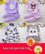 Load image into Gallery viewer, Autumn Pajamas For Children Long Sleeve Cotton Blend Suit Cartoon Animal Clothing Baby Pyjamas Set Sleepwear Free Octopus Dolls

