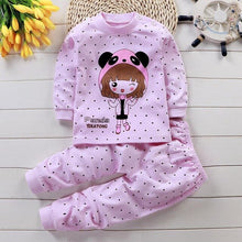 Load image into Gallery viewer, Autumn Pajamas For Children Long Sleeve Cotton Blend Suit Cartoon Animal Clothing Baby Pyjamas Set Sleepwear Free Octopus Dolls
