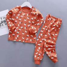 Load image into Gallery viewer, Autumn Pajamas For Children Long Sleeve Cotton Blend Suit Cartoon Animal Clothing Baby Pyjamas Set Sleepwear Free Octopus Dolls
