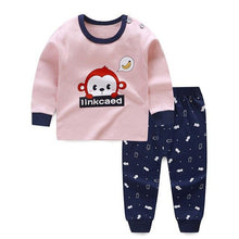 Load image into Gallery viewer, Autumn Pajamas For Children Long Sleeve Cotton Blend Suit Cartoon Animal Clothing Baby Pyjamas Set Sleepwear Free Octopus Dolls
