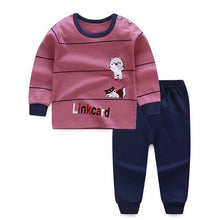 Load image into Gallery viewer, Autumn Pajamas For Children Long Sleeve Cotton Blend Suit Cartoon Animal Clothing Baby Pyjamas Set Sleepwear Free Octopus Dolls
