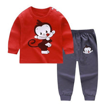 Load image into Gallery viewer, Autumn Pajamas For Children Long Sleeve Cotton Blend Suit Cartoon Animal Clothing Baby Pyjamas Set Sleepwear Free Octopus Dolls
