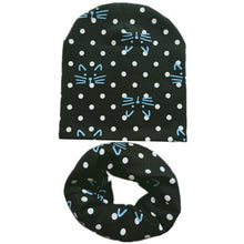 Load image into Gallery viewer, 2Pcs/Set Cotton Baby Hat Scarf Spring Star Print Children Caps Scarves Boys Girls Warm Beanie Collar Set Autumn Children Hat Set
