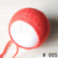 Load image into Gallery viewer, Handcraft Baby hand Knit Mohair Bonnet ,Baby Photography Props. Photography prop.on Baby Shower Gift
