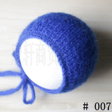 Load image into Gallery viewer, Handcraft Baby hand Knit Mohair Bonnet ,Baby Photography Props. Photography prop.on Baby Shower Gift
