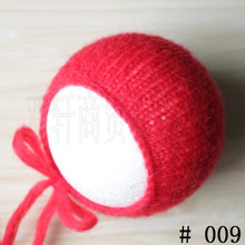 Load image into Gallery viewer, Handcraft Baby hand Knit Mohair Bonnet ,Baby Photography Props. Photography prop.on Baby Shower Gift
