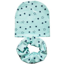 Load image into Gallery viewer, Baby Hat Infant Caps Cotton Scarf Baby Beanies Love Heart Print Spring Autumn Children Hat Scarf Set Baby Girls Hats Photo Props
