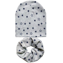 Load image into Gallery viewer, Baby Hat Infant Caps Cotton Scarf Baby Beanies Love Heart Print Spring Autumn Children Hat Scarf Set Baby Girls Hats Photo Props
