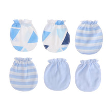 Load image into Gallery viewer, 3Pairs Fashion Baby Anti Scratching Gloves Newborn Protection Face Cotton Scratch Mittens
