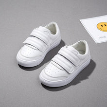 Load image into Gallery viewer, Comfy kids Genuine Leather Sneakers shoes for children's shoes flat with girls boys sneakers size 21-36 High quality sneakers
