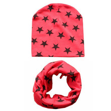 Load image into Gallery viewer, Autumn Winter Baby Hat Set Boys Girls Neck Scarf Spring Warm Neckerchief Kids Beanies Sets Cotton Children Hat Scarf 2pcs Sets
