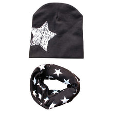 Load image into Gallery viewer, Autumn Winter Baby Hat Set Boys Girls Neck Scarf Spring Warm Neckerchief Kids Beanies Sets Cotton Children Hat Scarf 2pcs Sets
