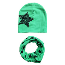 Load image into Gallery viewer, Autumn Winter Baby Hat Set Boys Girls Neck Scarf Spring Warm Neckerchief Kids Beanies Sets Cotton Children Hat Scarf 2pcs Sets

