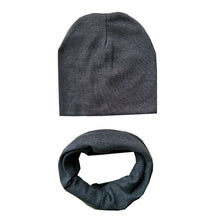 Load image into Gallery viewer, Autumn Winter Baby Hat Set Boys Girls Neck Scarf Spring Warm Neckerchief Kids Beanies Sets Cotton Children Hat Scarf 2pcs Sets
