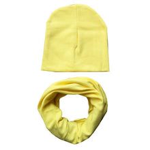 Load image into Gallery viewer, Autumn Winter Baby Hat Set Boys Girls Neck Scarf Spring Warm Neckerchief Kids Beanies Sets Cotton Children Hat Scarf 2pcs Sets
