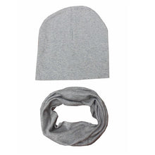 Load image into Gallery viewer, Autumn Winter Baby Hat Set Boys Girls Neck Scarf Spring Warm Neckerchief Kids Beanies Sets Cotton Children Hat Scarf 2pcs Sets
