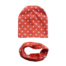 Load image into Gallery viewer, Autumn Winter Baby Hat Set Boys Girls Neck Scarf Spring Warm Neckerchief Kids Beanies Sets Cotton Children Hat Scarf 2pcs Sets
