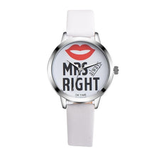 Load image into Gallery viewer, LinTimes Stylish Mr Right/Mrs Right Quartz Watch Lovers Casual Wristwatch Ornament Gift
