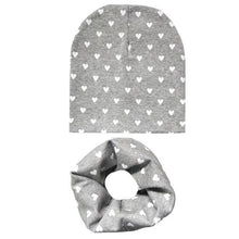 Load image into Gallery viewer, 2Pcs/Set Cotton Baby Hat Scarf Spring Star Print Children Caps Scarves Boys Girls Warm Beanie Collar Set Autumn Children Hat Set
