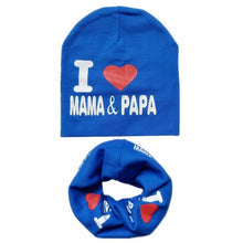 Load image into Gallery viewer, 2Pcs/Set Cotton Baby Hat Scarf Spring Star Print Children Caps Scarves Boys Girls Warm Beanie Collar Set Autumn Children Hat Set
