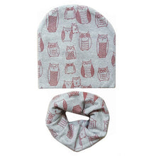 Load image into Gallery viewer, 2Pcs/Set Cotton Baby Hat Scarf Spring Star Print Children Caps Scarves Boys Girls Warm Beanie Collar Set Autumn Children Hat Set
