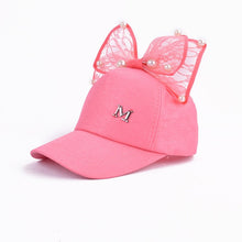 Load image into Gallery viewer, Cute Baby Hat Spring Summer Baby Girl Baseball Cap Glitter Sequin Rabbit Ear Pearl Kids Hat Girls Sun Hats for Children
