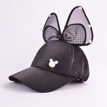 Load image into Gallery viewer, Cute Baby Hat Spring Summer Baby Girl Baseball Cap Glitter Sequin Rabbit Ear Pearl Kids Hat Girls Sun Hats for Children
