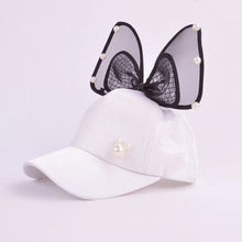 Load image into Gallery viewer, Cute Baby Hat Spring Summer Baby Girl Baseball Cap Glitter Sequin Rabbit Ear Pearl Kids Hat Girls Sun Hats for Children
