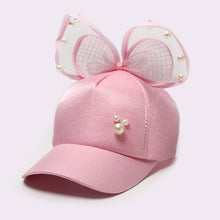 Load image into Gallery viewer, Cute Baby Hat Spring Summer Baby Girl Baseball Cap Glitter Sequin Rabbit Ear Pearl Kids Hat Girls Sun Hats for Children
