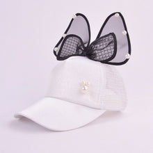 Load image into Gallery viewer, Cute Baby Hat Spring Summer Baby Girl Baseball Cap Glitter Sequin Rabbit Ear Pearl Kids Hat Girls Sun Hats for Children

