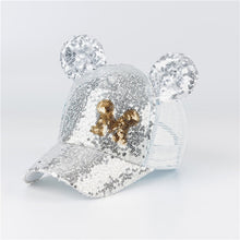 Load image into Gallery viewer, Cute Baby Hat Spring Summer Baby Girl Baseball Cap Glitter Sequin Rabbit Ear Pearl Kids Hat Girls Sun Hats for Children

