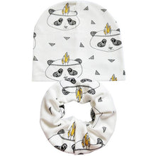 Load image into Gallery viewer, Baby Hat Infant Caps Cotton Scarf Baby Beanies Love Heart Print Spring Autumn Children Hat Scarf Set Baby Girls Hats Photo Props

