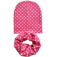 Load image into Gallery viewer, Baby Hat Infant Caps Cotton Scarf Baby Beanies Love Heart Print Spring Autumn Children Hat Scarf Set Baby Girls Hats Photo Props
