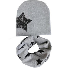 Load image into Gallery viewer, Baby Hat Infant Caps Cotton Scarf Baby Beanies Love Heart Print Spring Autumn Children Hat Scarf Set Baby Girls Hats Photo Props
