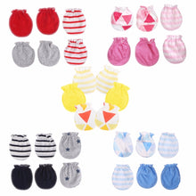 Load image into Gallery viewer, 3Pairs Fashion Baby Anti Scratching Gloves Newborn Protection Face Cotton Scratch Mittens
