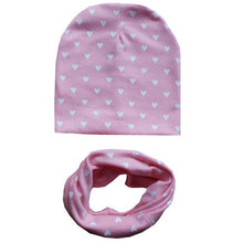 Load image into Gallery viewer, 2Pcs/Set Cotton Baby Hat Scarf Spring Star Print Children Caps Scarves Boys Girls Warm Beanie Collar Set Autumn Children Hat Set
