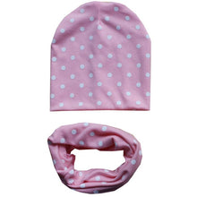 Load image into Gallery viewer, 2Pcs/Set Cotton Baby Hat Scarf Spring Star Print Children Caps Scarves Boys Girls Warm Beanie Collar Set Autumn Children Hat Set
