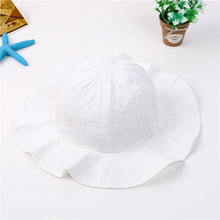 Load image into Gallery viewer, Baby Summer Outdoor Bucket Hat Kids Children Floral Panama Cap Sun Beach Caps Lovely Lace Princess Brim Baby Girl Sun Hat

