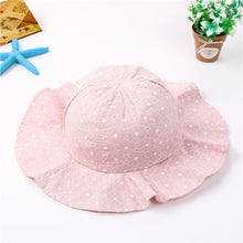 Load image into Gallery viewer, Baby Summer Outdoor Bucket Hat Kids Children Floral Panama Cap Sun Beach Caps Lovely Lace Princess Brim Baby Girl Sun Hat
