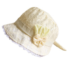 Load image into Gallery viewer, Baby Summer Outdoor Bucket Hat Kids Children Floral Panama Cap Sun Beach Caps Lovely Lace Princess Brim Baby Girl Sun Hat

